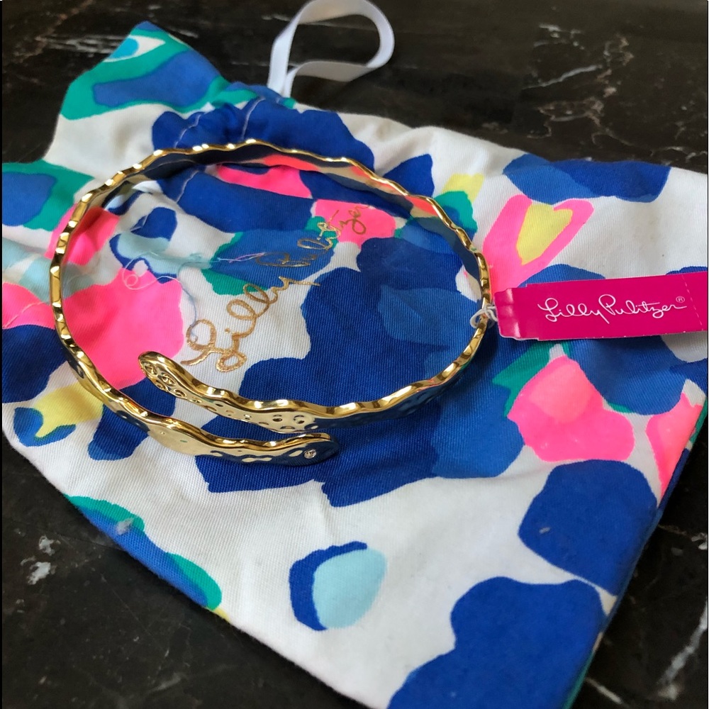 NWT Lilly Pulitzer gold arm band OS
